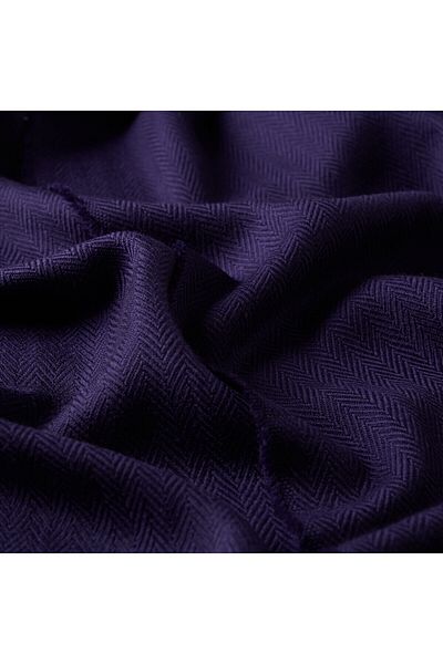 ipekevi Μάλλινο μαντίλι με μοτίβο Navy Blue Houndstooth