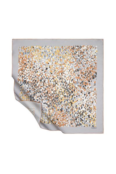 ipekevi Silver Illusion Tivil Silk Scarf