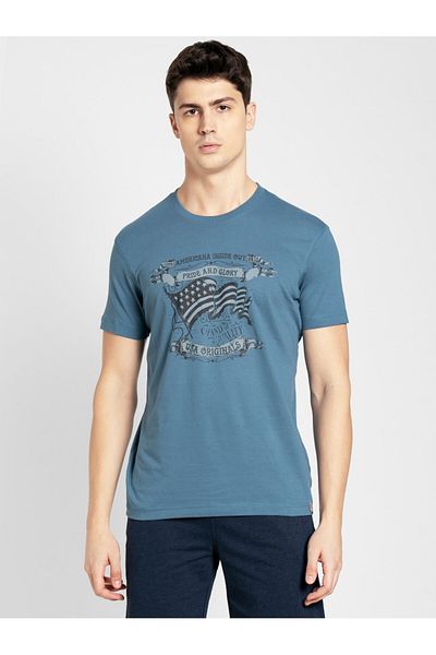 JOCKEY Crew Neck Graphic Thirts US81-0103-Stellar