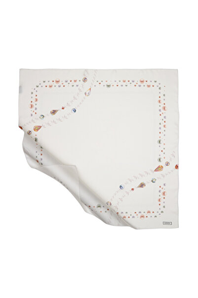 ipekevi Eșarfă de mătase Tivil Crem İnci Cenneti