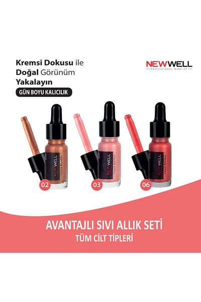 New Well Liquid Blush (Pearlescent) Advantageous Set No:02-03-06