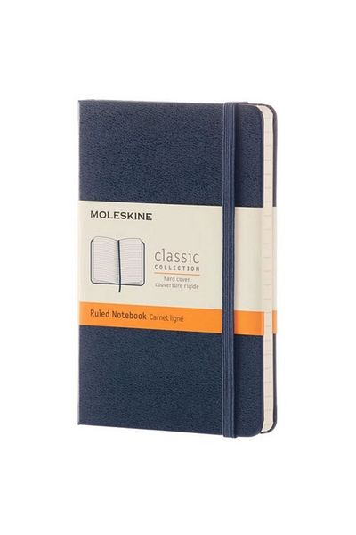 Moleskine Caiet cu copertă rigidă - albastru safir (CU DUNĂ - 9X14)
