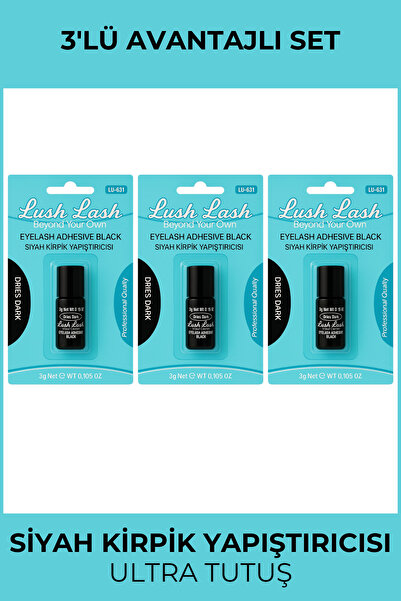 Lush Lash Siyah Kirpik Yapıştırıcısı 3gr (3'LÜ SET)