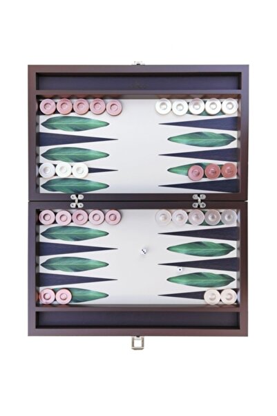 KAYIGO Tavla Yeşil Yaprak Desenli