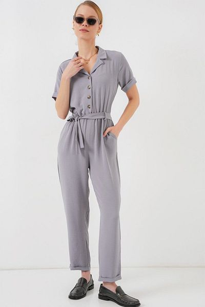 JANES Short Sleeve Ayrobin Jumpsuit 7030 - Gray