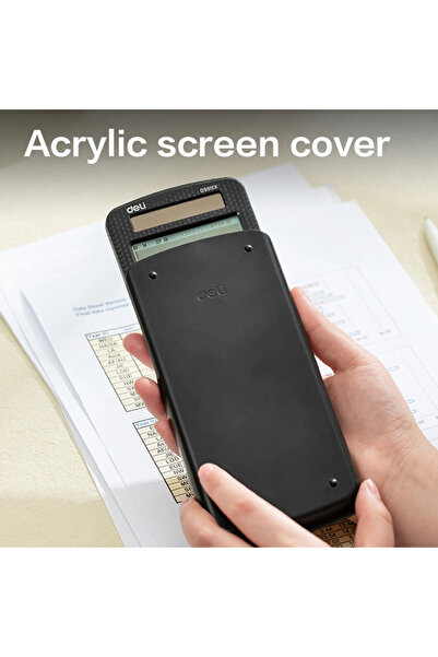 Deli آلة حاسبة علمية من ديلي، لون أسود، ED991EX