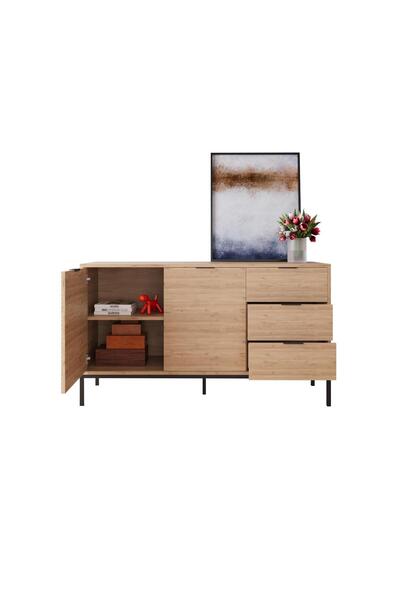 Bimossa H0660 Alya Konsol 140 Cm Hat Ofis Salon Ünite Kahve Köşesi Modern Depolama Ünitesi