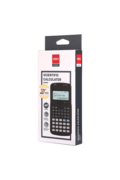 Deli آلة حاسبة علمية من ديلي باللون الأسود ED991ES
