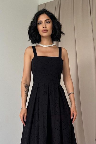 Kokosh moda Rochie broderie cu bretele negre