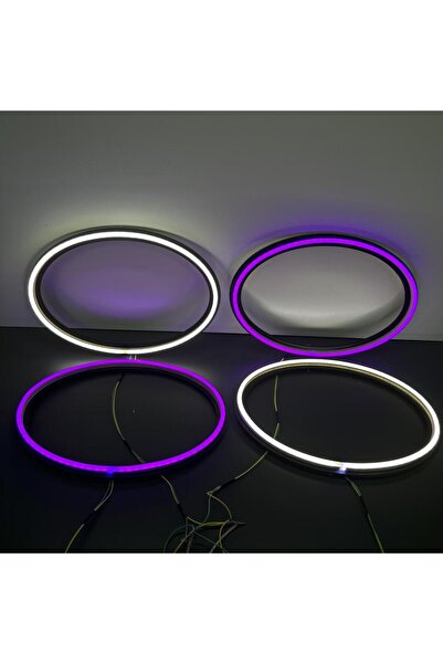 MOTTOMOR 6x9 OVAL NEON MİD KASNAĞI HOPARLÖR KAPAĞI PEMBE TAKIM OTO ARABA