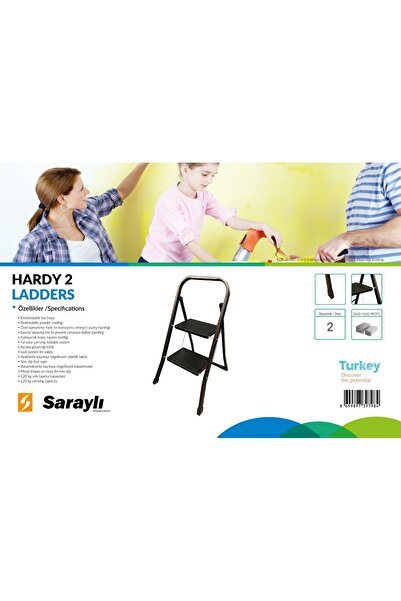 Genel Markalar Saraylı 2'li Hardy Pratik Metal Merdiven
