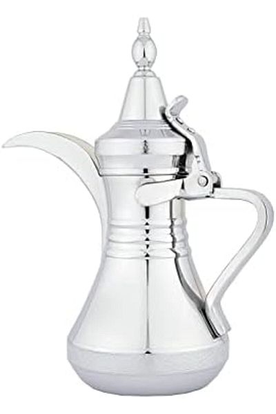 ALSAIF Arabic Coffee Dallah From Al Saif, Stainless Steel, 1.4l, Chrome