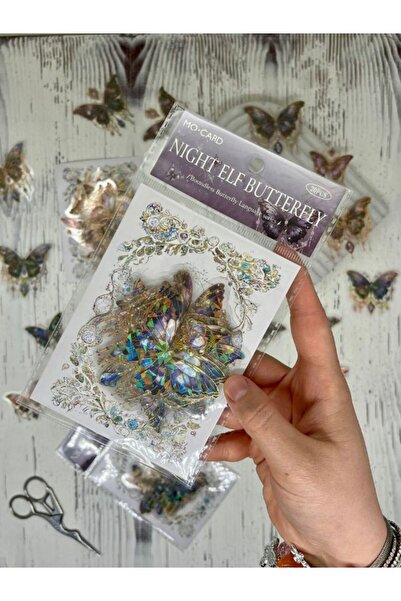 Kağıt Gemi Dükkan Fluture elf de noapte, aur, aurit, fluturi negri și violet,...