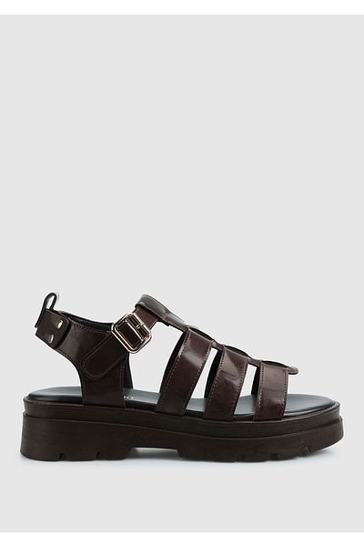 Provoq Women's Flat Brown Sandals