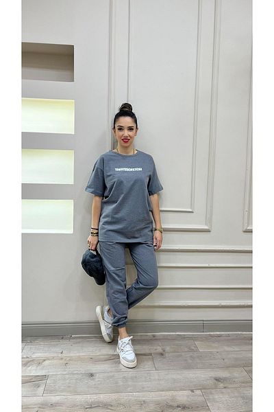 Sweetline Thatssofetch Smoked T-shirt Φούτερ Jogger - Λευκό εμπριμέ Σετ φούτερ Oversize