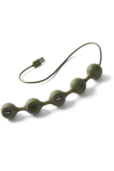 Lexon Peas Hub 2 Usb Çoğaltıcı Haki