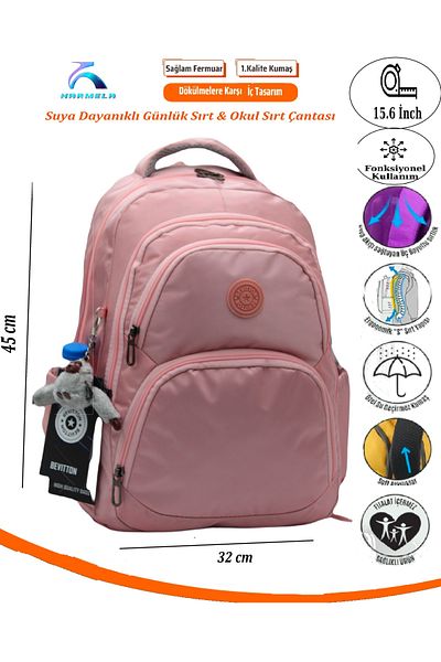Harmela Unisex School Backpack - Daily and Powder Style Hrl-34600