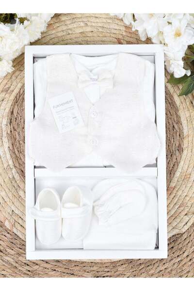 Fun Moment مجموعة هدايا للأطفال حديثي الولادة - طقم مكون من 4 قطع