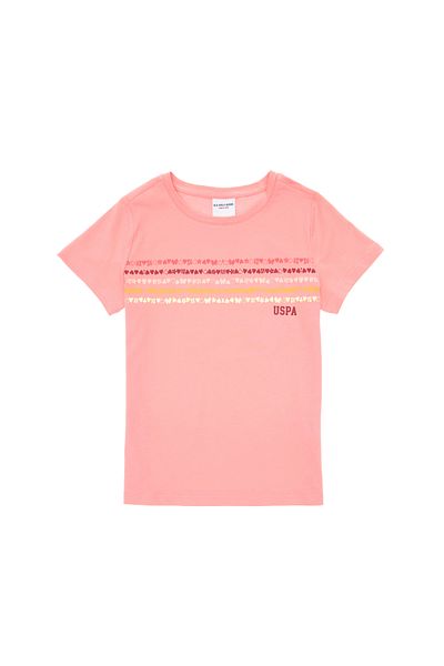 U.S. Polo Assn. Girl's Pink T-Shirt 50306244 -Vr041