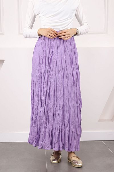 İmajButik Λιλά Ελαστική Μέση Φούστα