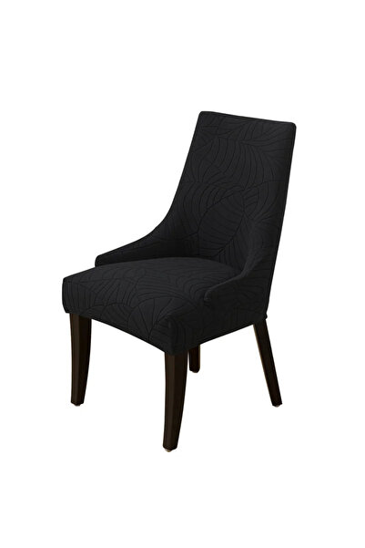 Choice غطاء كرسي A7 قطعة واحدة من غطاء كرسي جاكار بأوراق الشجر بلون سادة غطاء...