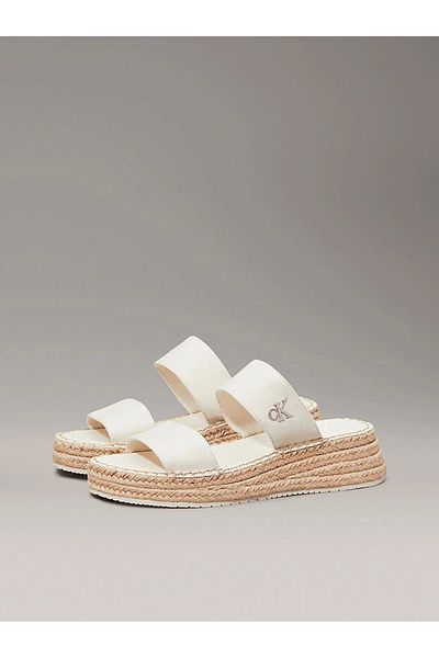 Calvin Klein Women's Canvas Platform Espadrille Slippers