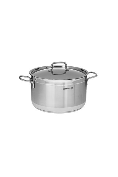 KORKMAZ 18/10 Alfa Extra Turkish Stainless Steel Pot, Size 26