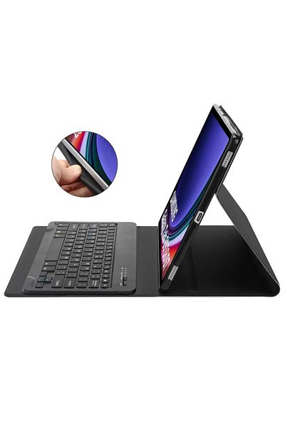 megaMobile Tech-Protect Smartcase Pen keyboard case compatible with Samsung Galaxy Tab S9 FE 10.9 inch Black