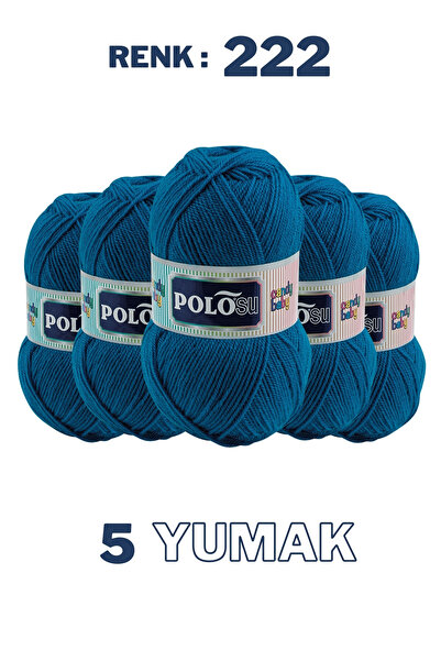 Polosu (5 Adet) Candy Baby %100 Premium Akrilik Bebek Örgü İpliği - 222 - Koy...