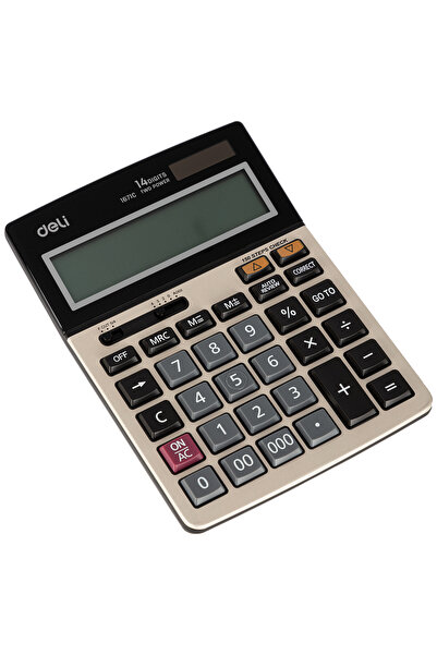 Deli حاسبة ديلي باللون الرمادي الداكن E1671C