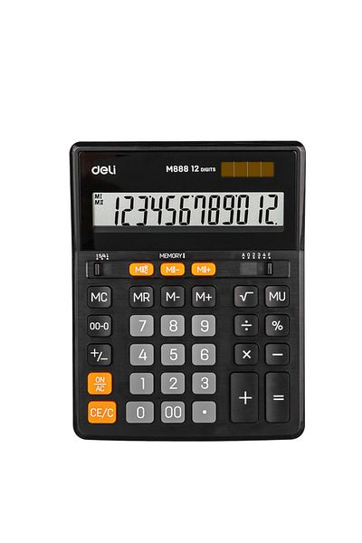Deli Deli Desktop Calculator BLACK EM888
