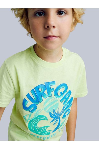 LOSAN Boy's Yellow Printed Tshirt 4-8 Years