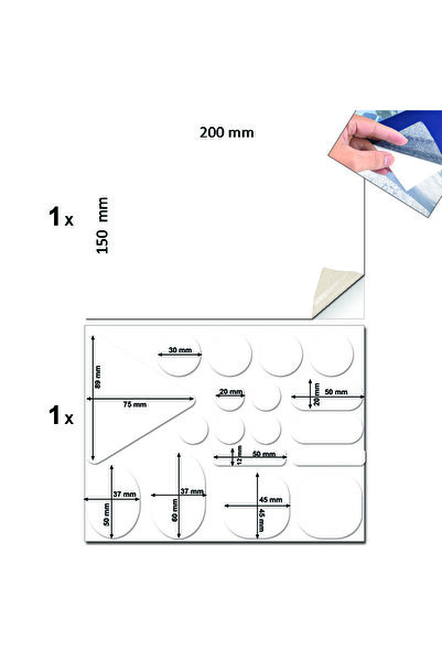 FIXALL ADHESIVE PRODUCTS Mont, Çadır, Şemsiye Yapışkanlı Tamir Yaması Polyester Renk Seçenekli 19 Adet Set