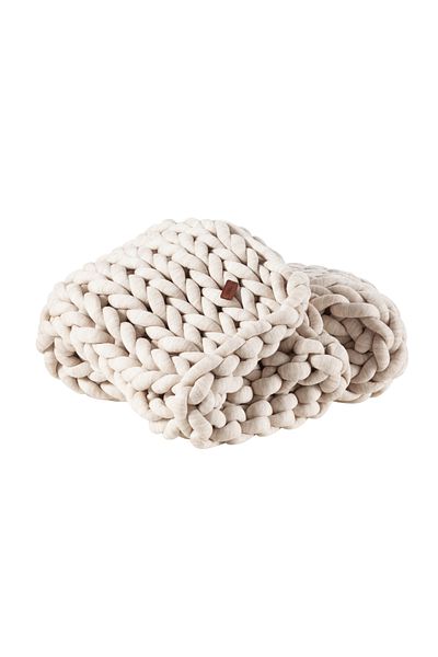 Mudo Home Abella Cream Colored 120X180 Sofa Shawl