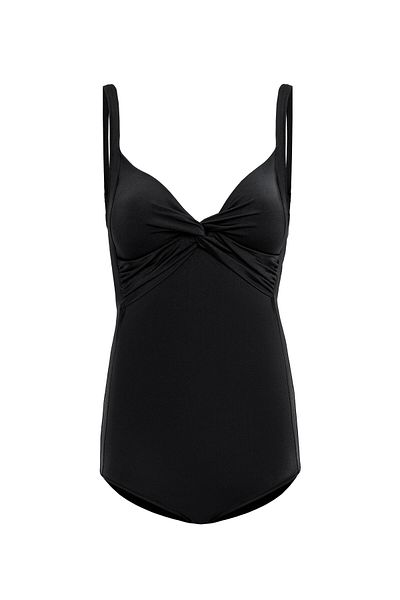 AQUAVİVA Aquaviva Women's Black Violet Knotted Swimsuit
