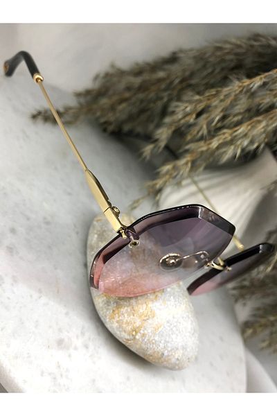 Mazzy Octagon Purple-Pink Gradient Transition Women's Sunglasses