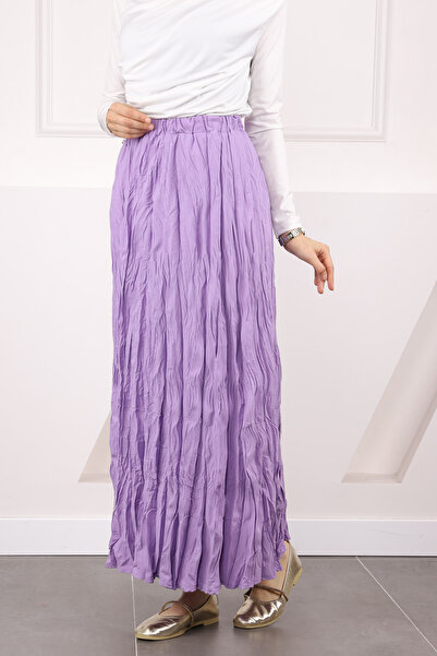 İmajButik Lilac Elastic Waist Skirt
