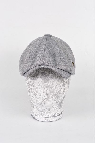 mercantoptan Cotton Fabric Herringbone Summer Model British 8 Piece Cap Hat