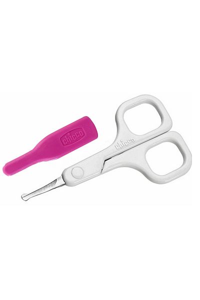 Chicco Baby Nail Scissors Safe Hygiene Scissors (Pink)