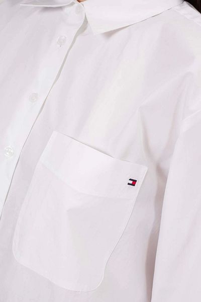 Tommy Hilfiger Ess Poplin Easy Fit Shirt Women's White Shirt - Ww0Ww45612