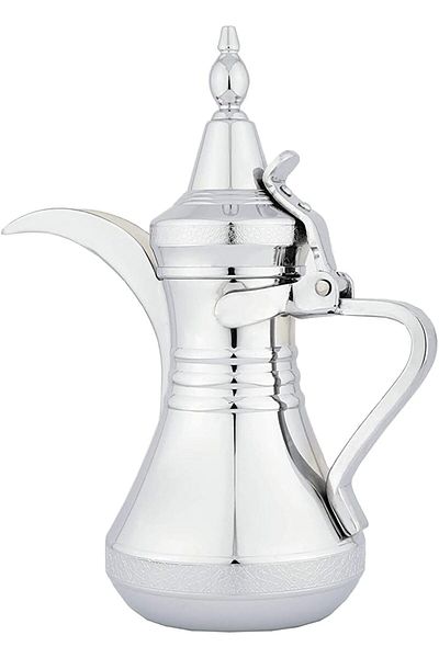 ALSAIF Arabic Coffee Dallah From Al Saif, Stainless Steel, 1.4l, Chrome