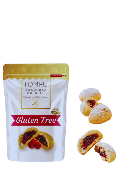 tomru Glutensiz Frambuaz Dolgulu Atıştırmalık Kurabiye 120gr