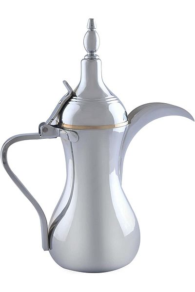 ALSAIF Arabic Coffee Stainless Steel Dallah Pot by Al Saif, 48 Ounce, Chrome