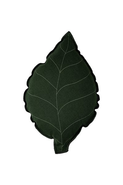 Mudo Home Green Frond Leaf Throw Pillow 35X48