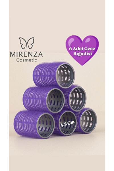 MERRYS Large Size Curler 6 Pack Velcro Adhesive Purple Hair Styling Curler 4....
