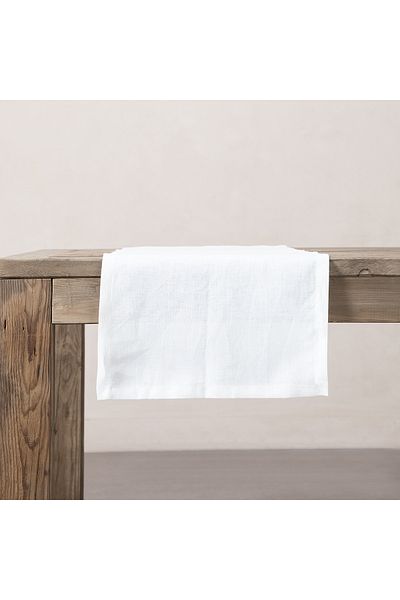 Mudo Home White Linen Runner - Whitney 40X130