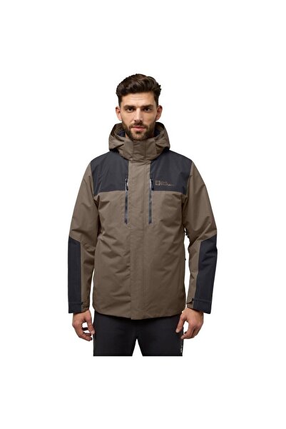 Jack Wolfskin Men's Brown Jasper 3in1 Jkt m Coat A61858-5719