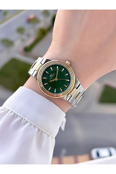 FERRO Women's 3 Atm Wristwatch - Italian Design Steel Band 2 Years Warranty Bracelet Efl21586-M4
