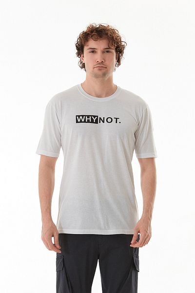 Fulla Moda Why Not Text Printed Crew Neck T-Shirt
