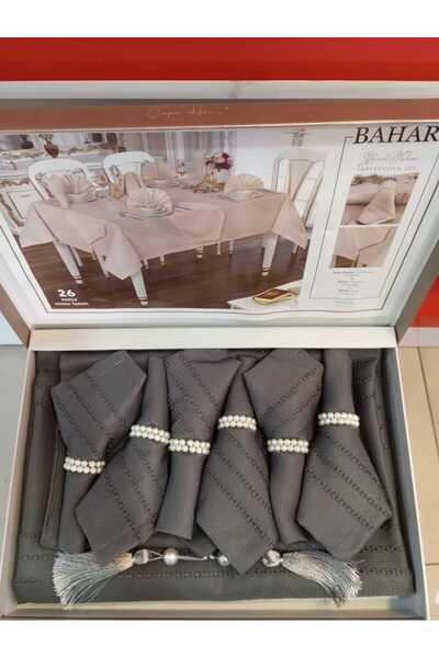 HİKMET ÇAPA HOME 26 PARÇA PREMİUM KALİTE ÇOK ŞIK YEMEK TAKIMI RUNNER MASA ÖRT...